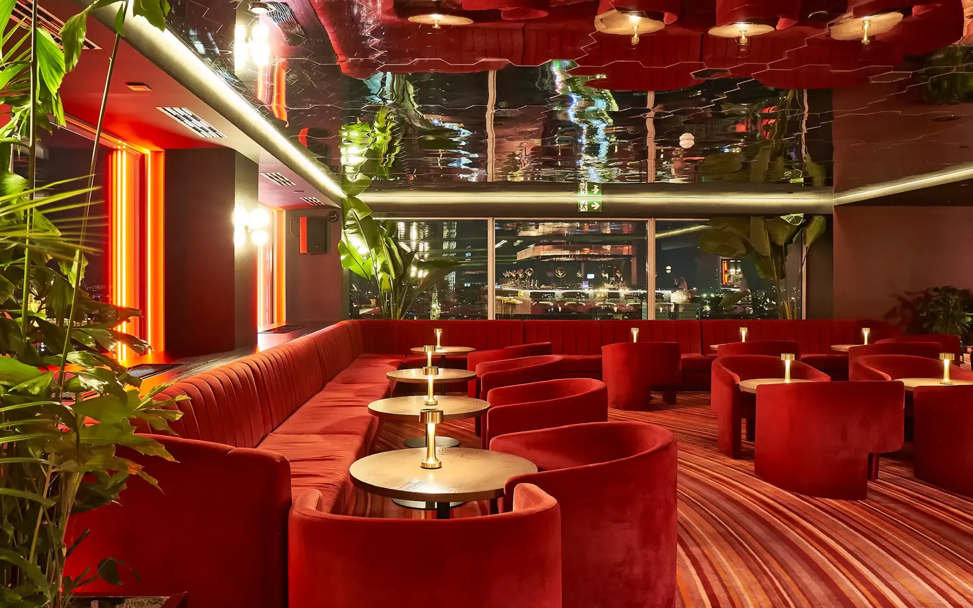 Akai’s red dining room and the view over Brussels